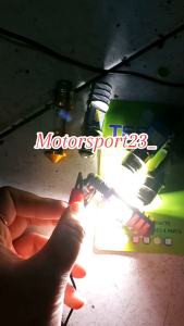 LAMPU H6 2 SISI BODY WARNA TSS RACING LAMPU DEPAN MOTOR BEBEK H6 8 LED LAMPU UTAMA MOTOR 2 SISI LAMPU BOHLAM H6 LAMPU DEPAN UNIVERSAL BEBEK METIC
