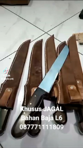 pisau jagal bahan baja L6