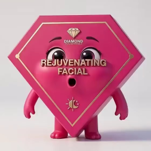 Diamond Rejuvenating Facial Set with Premium Toner Day Cream Night Cream and Kojic Acid Soap for whiter brighter smoother complexion acne prone skin.
