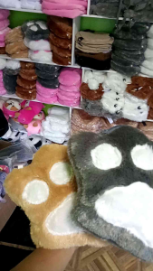 Tas Selempang Kaki Kucing Buludru Lembut Tebal