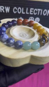 7 Chakra natural stone bracelet 10mm 17cm