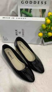 Fladeo Sepatu Flatshoes Wanita Terbaru Model Polos Baik Untuk Kerja Maupun Berliburan Cewek Perempuan Hitam