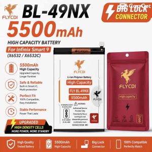 FLYCDI BL-49NX 5500mAh High Capacity Battery for Infinix Smart 9 (X6532 / X6532C) - Safe & Reliable big pin flex