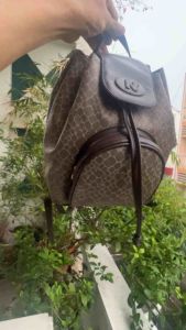 Balo 2hand rất xinh da thật họa tiết nhà NINArici aut của Pháp - T703