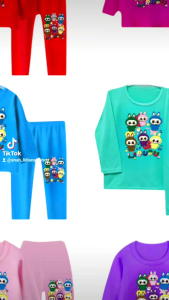 Baju Setelan Anak Perempuan & Celana Panjang LABUBU 1-10 Tahun