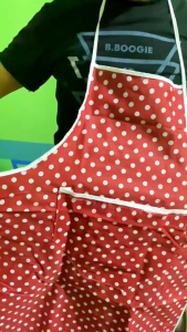 Celemek Masak Apron Masak Motif Polkadot Ukuran 40x60cm