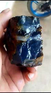 1/2kg Bahan Batu Akik Blue Oval Motif