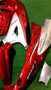 ชุดสี WAVE เวฟ125 S สี แดงแก้ว ตัด เทาบรอนซ์ พร้อมติดลาย 13ชิ้น หัวR ได้12ชิ้น ลูกค้าสามารถเลือกสีและลายได้ตามต้องการทักแชทได้เลย