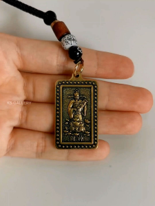 Feng Shui Keychain 复古纯铜财神爷 年年发财精工款 汽车钥匙扣挂件 实心黄铜精美吊饰