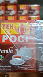 TEH BUBUK POCI VANILA 50 GRAM/ POCI BUBUK VANILA 50GRAM 1 SLOP ISI 10