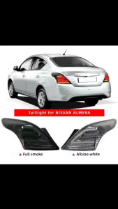 ไฟท้ายแต่ง Almera led สีสโมค ปี2012-2019 Taillight Nissan Almera