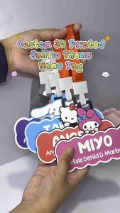 Customized 3D Printed Sanrio Theme Name Tag | Hello Kitty Kuromi My Melody Cinnamoroll | CJG GraFx