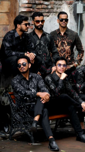 Promo Kemeja Batik Pria Lengan Panjang Black Series Baju Kantor Pria Formal Casual Modis Trend Terbaru Batik Cowok Lengan Panjang