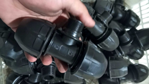 Sambungan Pipa HDPE Malle Tee Ukuran 25mm x 3/4 Inch Tee Sok Drat Luar