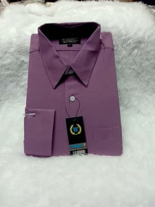 Wendya.T Kemeja Formal Reguler Warna UNGGU TARO✓Kemeja Pria Polos Lengan Panjang