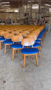 Ghế gỗ luna mặt nệm cafe- ghế ăn gia đình