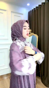 AIRIN Gamis Set Hijab Bahan Rayon Diamond origin bahan adem lembut busui freandly kacing atas aktiv GAMIS 2024 FULL SET