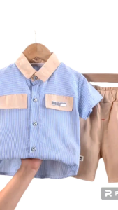 LAKUNA KIDS / stelan kemeja anak laki laki terbaru 1-5 tahun /kemeja anak motif garis garis