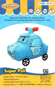 63133 SUPER POLI MAINAN TIUP RODA. 1 ls=12pc