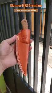 Pisau Skinner Seset Kulit Baja HSS Asli