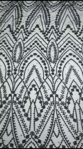 (COD) Bahan kain tulle elishaab eplic/tille bordir full payet stone terbaru