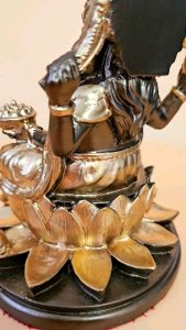 พระพิฆเนศแร่เหล็กน้ำพี้ [ปางประทานพรประทานทรัพย์] ฐานบัวมงคล เสริมโชคลาภ เรียกทรัพย์ เสริมงาน เสริมดวง **แถมฟรีฐานรอง+คาถาบูชา+ธูปเสี่ยงทาย