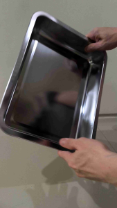 Tempat Prasmanan Segi Stainless Baki dalam Ukuran 36cmx27cmx7cm