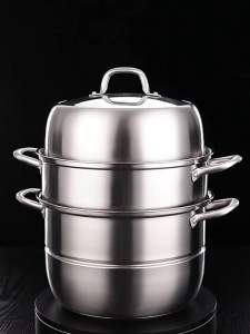 INOX 304 Nồi Xửng GEDO Hấp 3 Tầng Đa Năng Siêu Bền 28-30cm Sử Dụng Cho Bếp Từ Hàng Nhập Cao Cấp