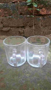 2pcs Gelas Kopi Kaca Tebal 200ml