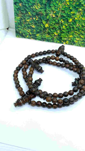 MAHEN CRAFT tasbih Tijani kayu kelor emas model bulat C62