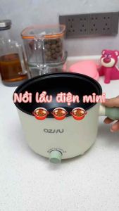 Nồi Lẩu Điện Đa Năng Mini 2 Nấc Nhiệt Kèm Giá Hấp Có Tay Cầm Tiện Dụng Nồi Điện