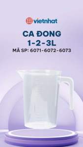 Ca Đong 1L 6071 Ca Đong Nhựa Việt Nhật Trong Suốt Vạch Chia Định Lượng Nhựa Dẻo An Toàn