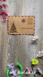 [Thiệp Noel_Giáng sinh đẹp] mẫu mới nhà Sạp handmade & kraft. Phong cách vintage size A6 tiện dụng. Kèm bao thư retro