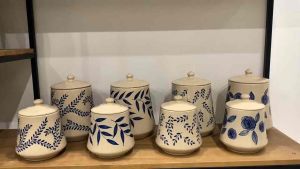 Âu Đựng Mỡ Đựng Mẻ Hũ Vại Có Nắp Hoạ Tiết Vẽ Tay Muối Dưa Cà Đựng Đường Muối Đồ Khô Gốm Sứ Bát Tràng