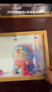Doraemon 哆啦A梦 Light Painting Photo Frames Painting Lamp Figure Anime Birthday Gift for Boy Hadiah Hari Jade 灯光画 生日礼物 创意礼物