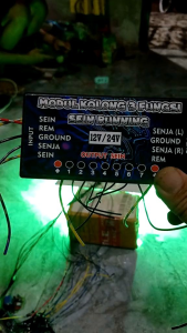 MODUL KOLONG TRUK 3 FUNGSI SEINRUNINGSENJASEINREM 12VOLT-24VOLT