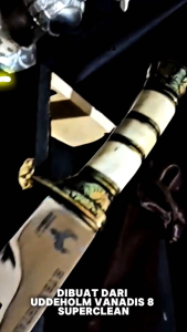 Perkakas Outdoor Premium Set - Baja Uddeholm Vanadis 8 Superclean + Sarung Burl Jati Nature