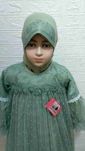 idr-gamis untuk usia 2-6thn/gamis anak perempuan/baju muslim anak/