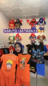 BAJU ANAK LAKI LAKI MOTIF NARUTO SETELAN SUPERHERO ANAK COWOK MURAH BAGUS ADA TOPI UNTUK UMUR 1-10 TAHUN