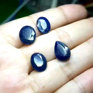 Permata blue safir Natural 4 pcs