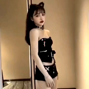 23L- atasan bustier top leather premium