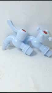 KRAN TAMAN PVC PUTIH GAGANG ENGKOL DAN BALING 1/2"  3/4" INCH