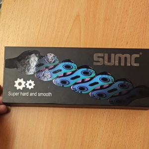 SUMC 11 Speed Semi Hollow Diamond Coating Rainbow Colour RB MTB Bicycle Chain 116 Links Road bike Mountain Bike