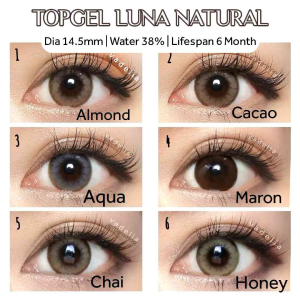 Softlens TopGel Luna Natural By Eos Normal & Minus ( -0.50 s/d -10.00 ) Soflens Natural Made in Korea