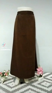 Rok Kerja Coklat Pramuka bahan Tesa lembut dan jatuh / rok kantor panjang/Maxy skirt