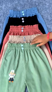 50 Rb Dapat 3 Pcs Celana Anak Perempuan Kulot Motif Labubu Ukuran S M L