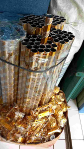 Full Set Batang Gorden / Besi Gorden / Tiang Gorden Jendela Pintu 50100150200cm GOLDSILVER COKLAT