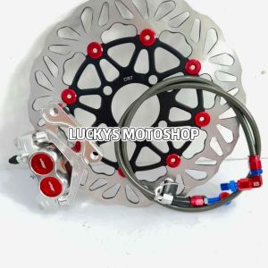 KALIPER FORMULA JRP 4 PISTON + DISC CAKRAM MODEL PSM KEMBANG 260MM + SELANG REM PSI SWITS MIO SMILE MIO SOUL XEON VARIO125/150 LUBANG 4 SCOOPY RING 14 BEAT MIO SPORTY NOUVO FIZR JUP Z BURHAN JUP MX OLD/NEW JUP Z1 JUP ROBOT