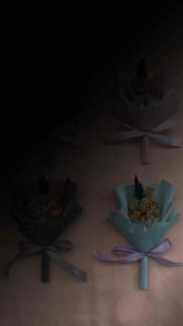 Mini Buket Bunga Kering Hampers / Souvenir / Wisuda