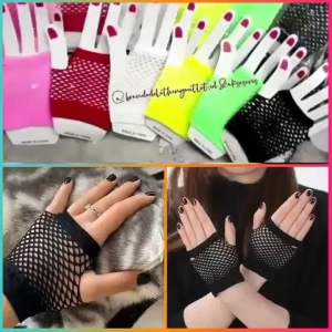 SARUNG TANGAN JALA JARING PENDEK / SARUNG TANGAN FISHNET WARNA - WARNI / SARUNG TANGAN DANCE / SARUNG TANGAN PENGANTIN / DANCING GLOVE | STP-87333832